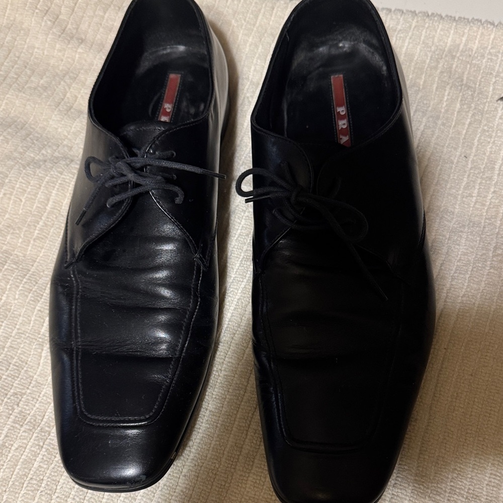 Prada Men's Classic Black Oxfords